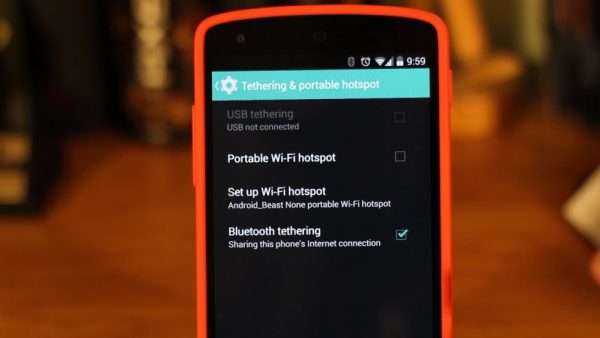 bluetooth tethering windows 10 pc to android